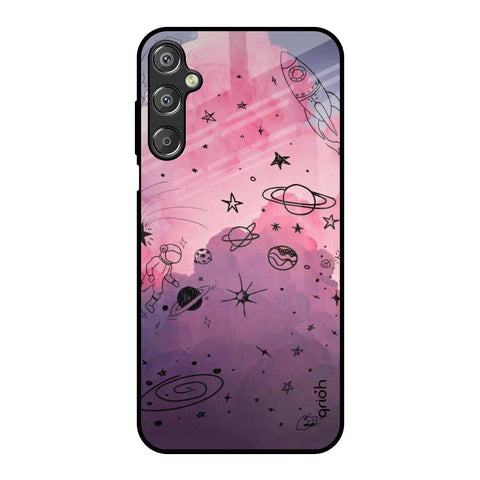 Space Doodles Samsung Galaxy M15 5G Glass Back Cover Online