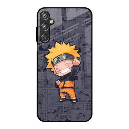 Orange Chubby Samsung Galaxy M15 5G Glass Back Cover Online
