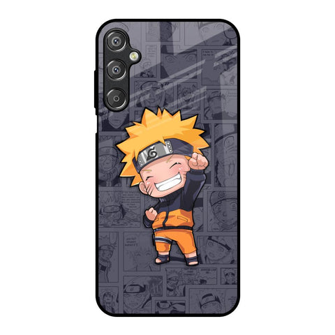 Orange Chubby Samsung Galaxy M15 5G Glass Back Cover Online