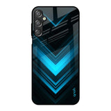 Vertical Blue Arrow Samsung Galaxy M15 5G Glass Back Cover Online
