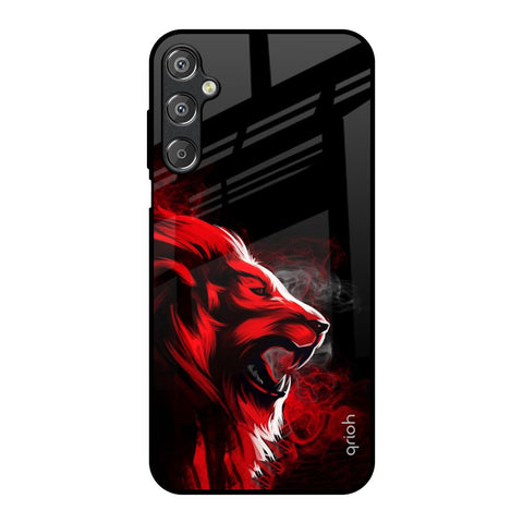 Red Angry Lion Samsung Galaxy M15 5G Glass Back Cover Online