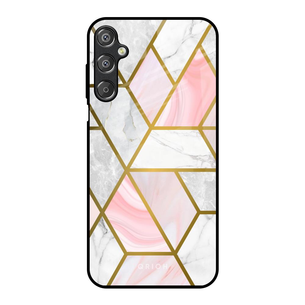 Geometrical Marble Samsung Galaxy M15 5G Glass Back Cover Online