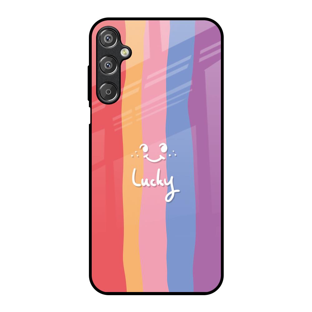 Lucky Abstract Samsung Galaxy M15 5G Glass Back Cover Online
