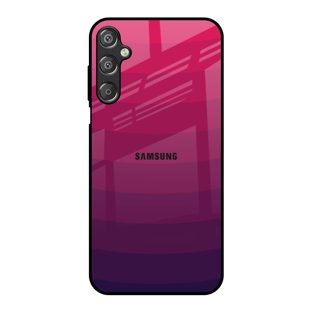 Wavy Pink Pattern Samsung Galaxy M15 5G Glass Back Cover Online