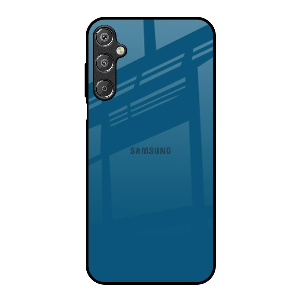 Cobalt Blue Samsung Galaxy M15 5G Glass Back Cover Online