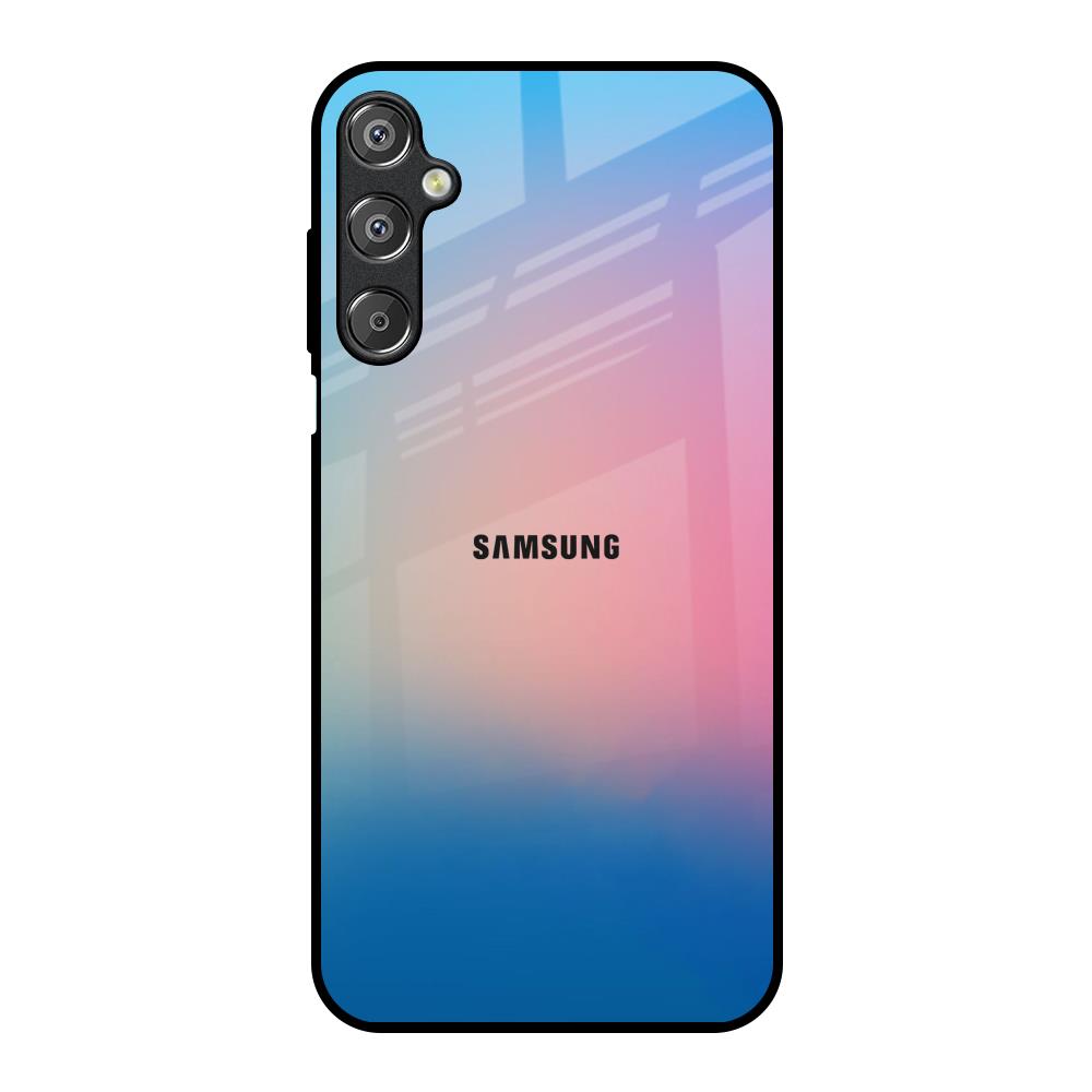 Blue & Pink Ombre Samsung Galaxy M15 5G Glass Back Cover Online
