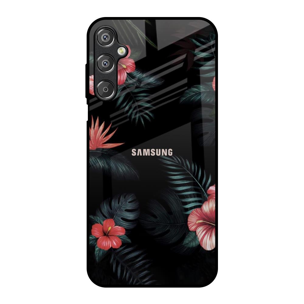 Tropical Art Flower Samsung Galaxy M15 5G Glass Back Cover Online