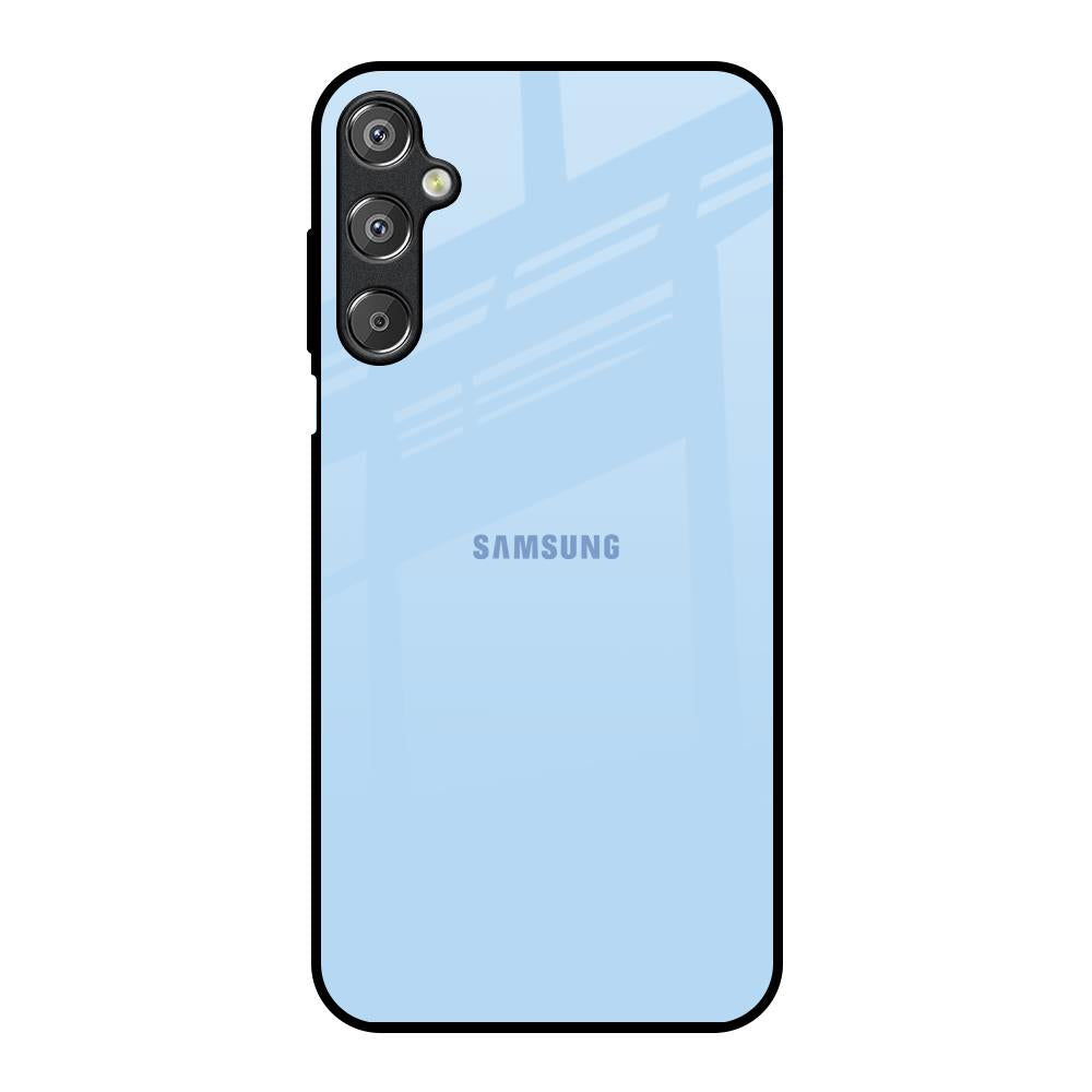 Pastel Sky Blue Samsung Galaxy M15 5G Glass Back Cover Online