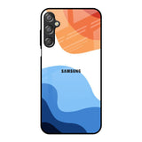 Wavy Color Pattern Samsung Galaxy M15 5G Glass Back Cover Online