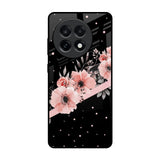 Floral Black Band OnePlus 13R 5G Glass Back Cover Online