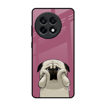 Funny Pug Face OnePlus 13R 5G Glass Back Cover Online