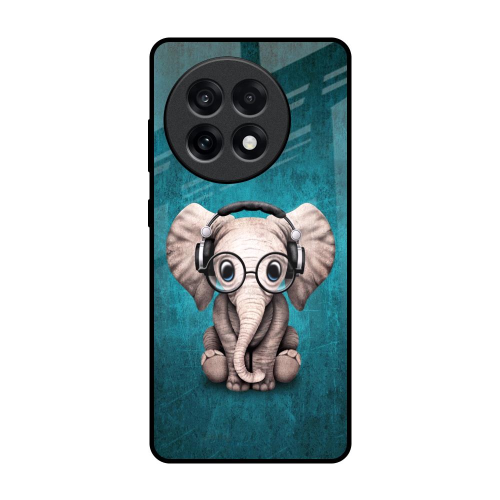Adorable Baby Elephant OnePlus 13R 5G Glass Back Cover Online