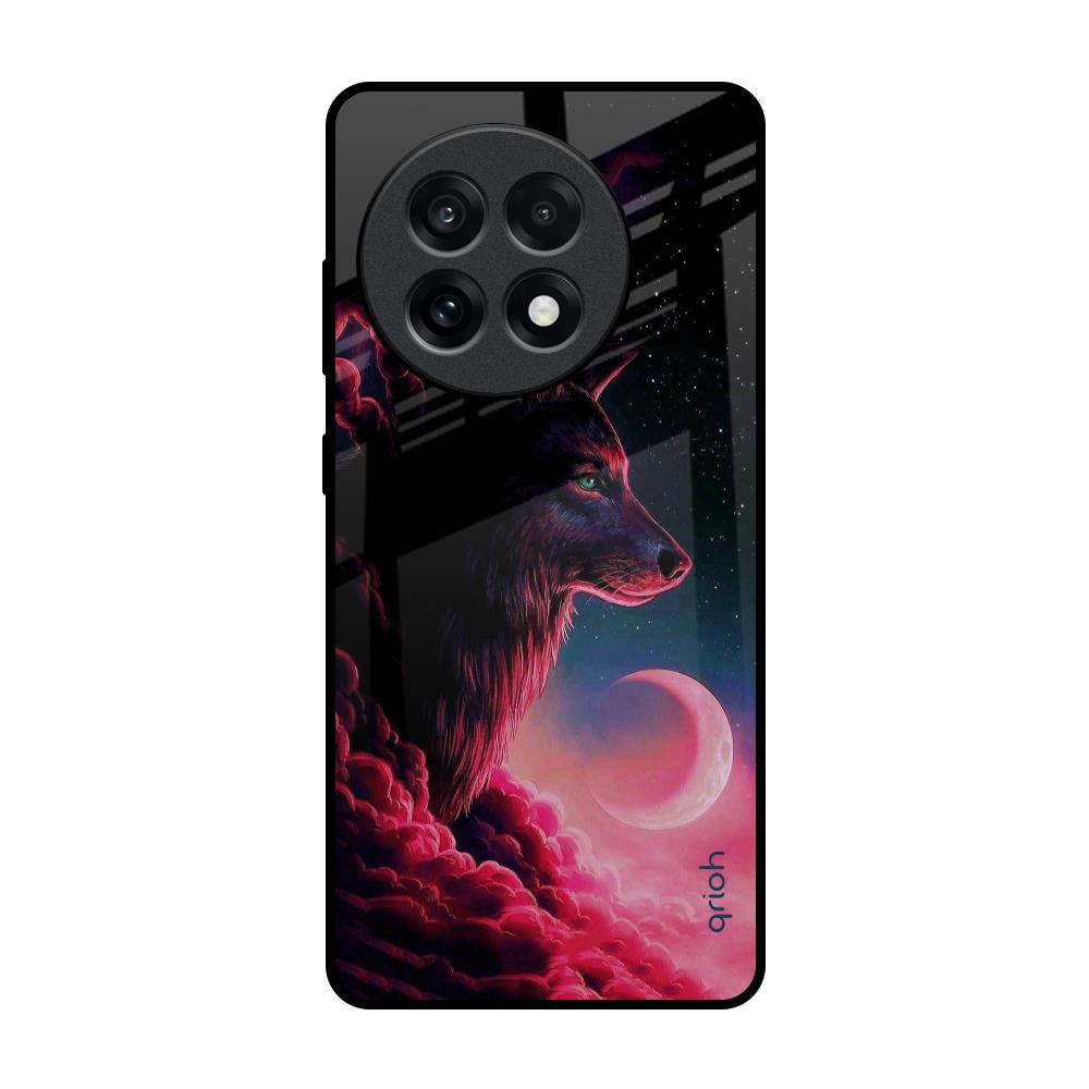 Moon Wolf OnePlus 13R 5G Glass Back Cover Online