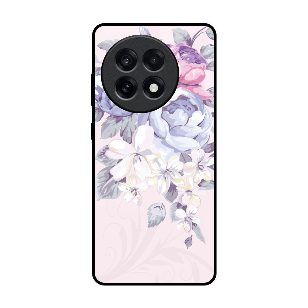 Elegant Floral OnePlus 13R 5G Glass Back Cover Online