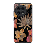 Lines Pattern Flowers Glass Case for OnePlus 13R 5G