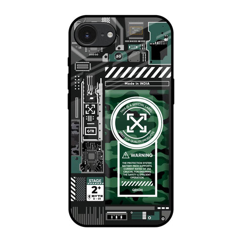 Green Camo Circuit Apple iPhone 16e Glass Back Cover Online