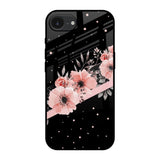 Floral Black Band Apple iPhone 16e Glass Back Cover Online