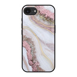 Pink & Gold Gllitter Marble Apple iPhone 16e Glass Back Cover Online