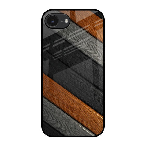Tri Color Wood Apple iPhone 16e Glass Back Cover Online