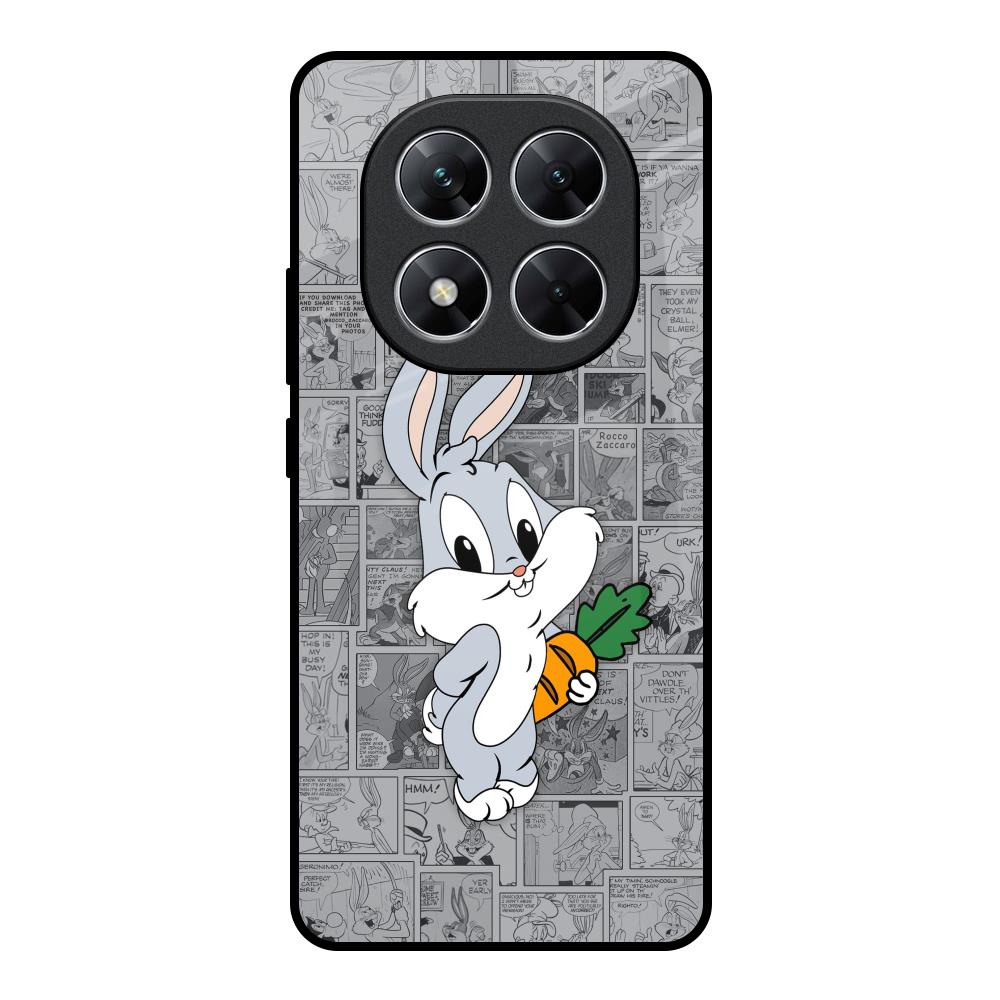 Cute Baby Bunny Poco X7 5G Glass Back Cover Online