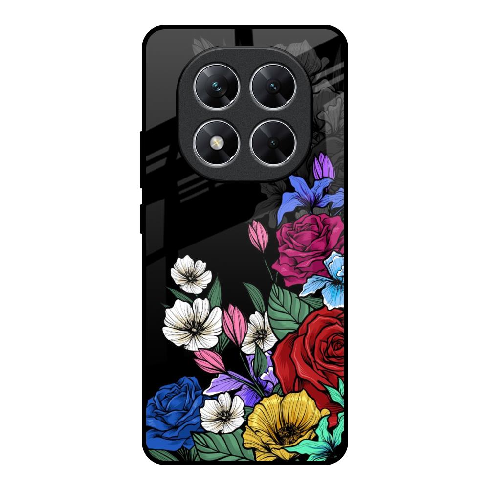 Rose Flower Bunch Art Poco X7 5G Glass Back Cover Online