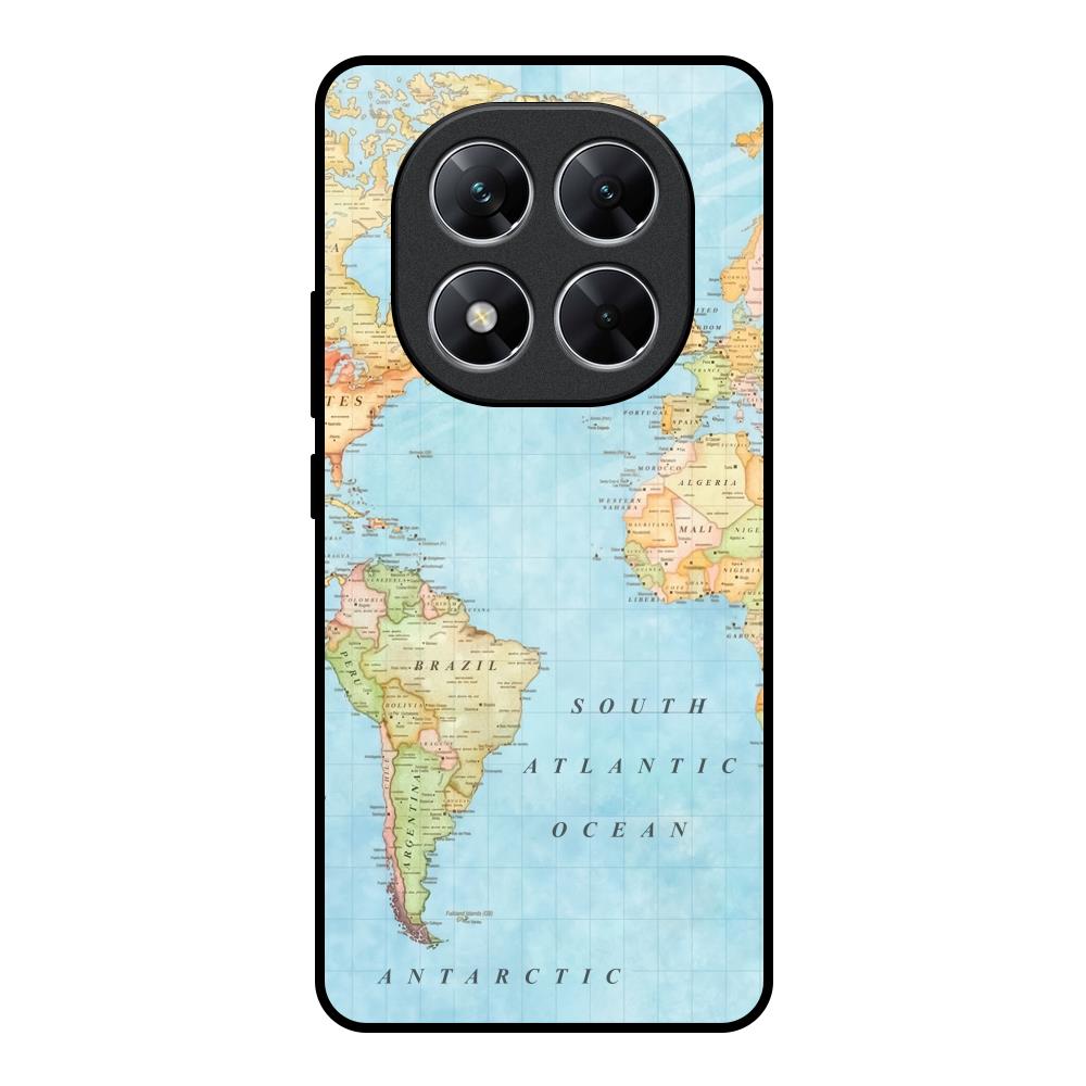 Travel Map Poco X7 5G Glass Back Cover Online