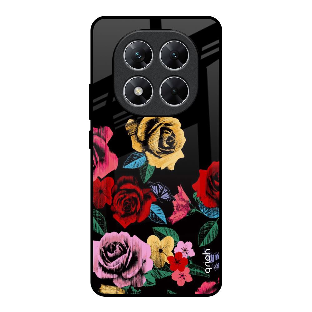 Floral Decorative Poco X7 5G Glass Back Cover Online