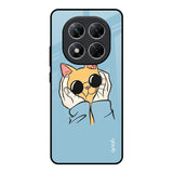 Adorable Cute Kitty Poco X7 5G Glass Back Cover Online