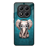 Adorable Baby Elephant Poco X7 5G Glass Back Cover Online