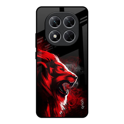 Red Angry Lion Poco X7 5G Glass Back Cover Online