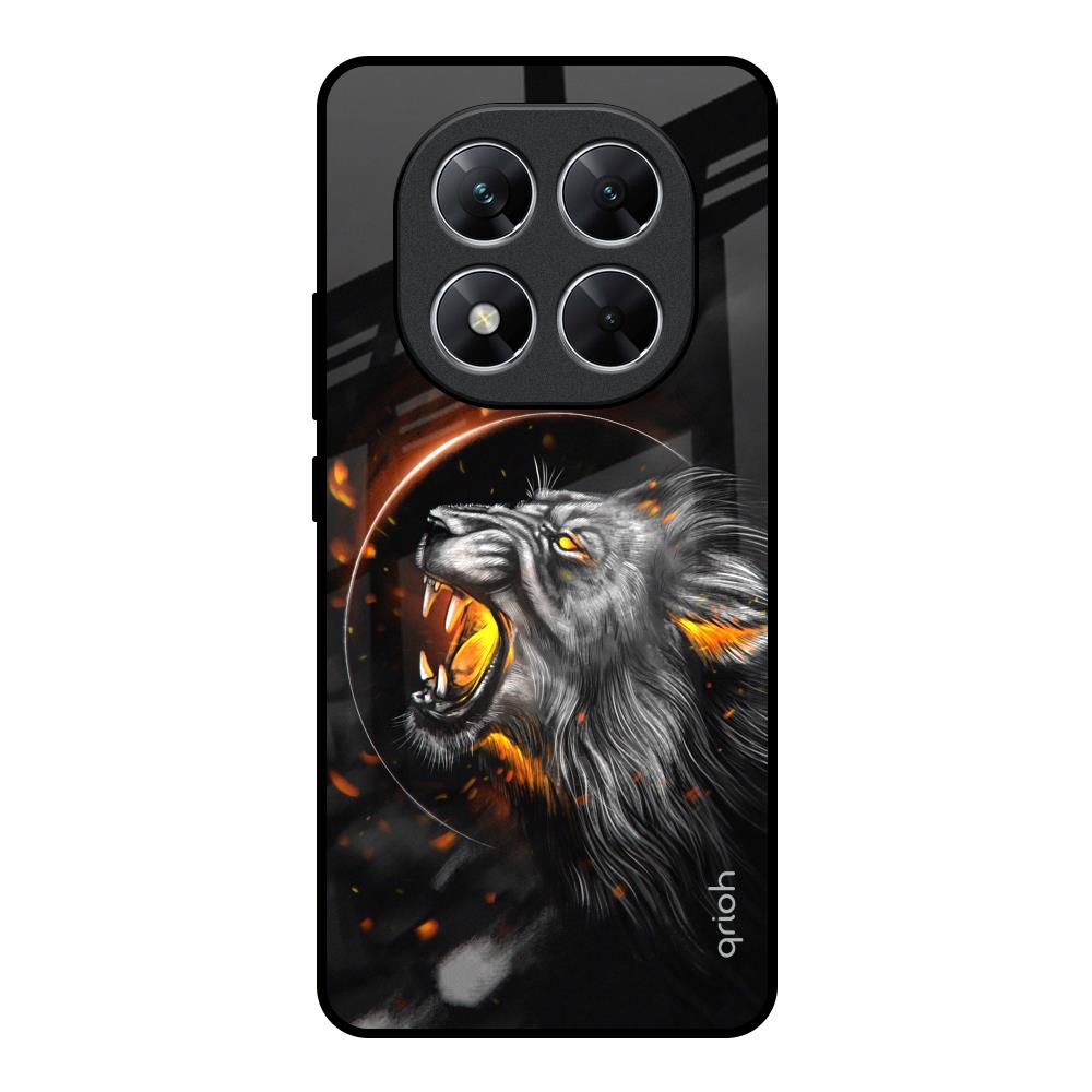 Aggressive Lion Poco X7 5G Glass Back Cover Online