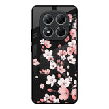 Black Cherry Blossom Poco X7 5G Glass Back Cover Online