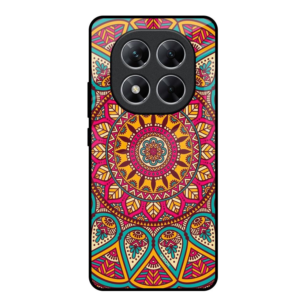 Elegant Mandala Poco X7 5G Glass Back Cover Online