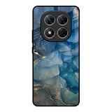 Blue Cool Marble Poco X7 5G Glass Back Cover Online
