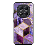 Purple Rhombus Marble Poco X7 5G Glass Back Cover Online