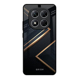Sleek Golden & Navy Poco X7 5G Glass Back Cover Online