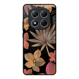 Lines Pattern Flowers Poco X7 5G Glass Back Cover Online