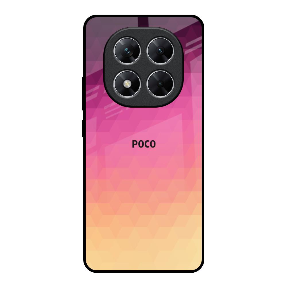 Geometric Pink Diamond Poco X7 5G Glass Back Cover Online