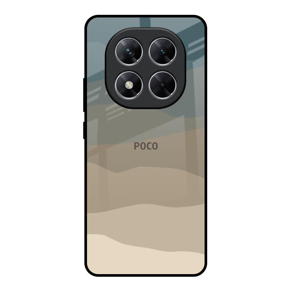 Abstract Mountain Pattern Poco X7 5G Glass Back Cover Online