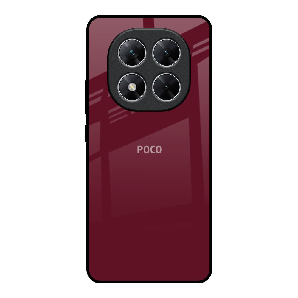 Classic Burgundy Poco X7 5G Glass Back Cover Online