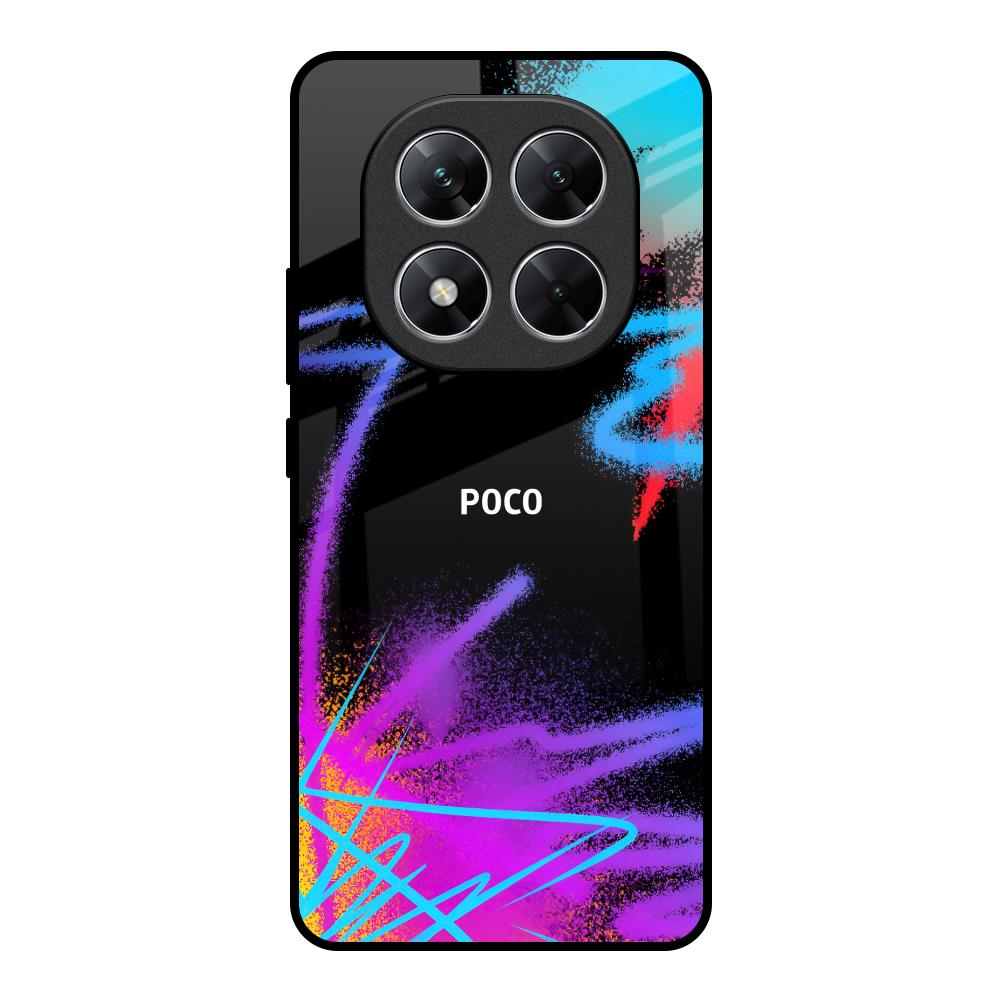 Brushy Color Poco X7 5G Glass Back Cover Online