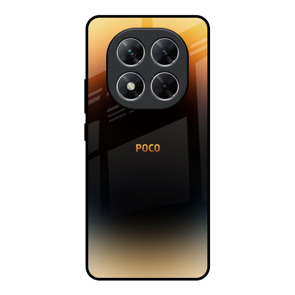 Grainy Yellow Poco X7 5G Glass Back Cover Online