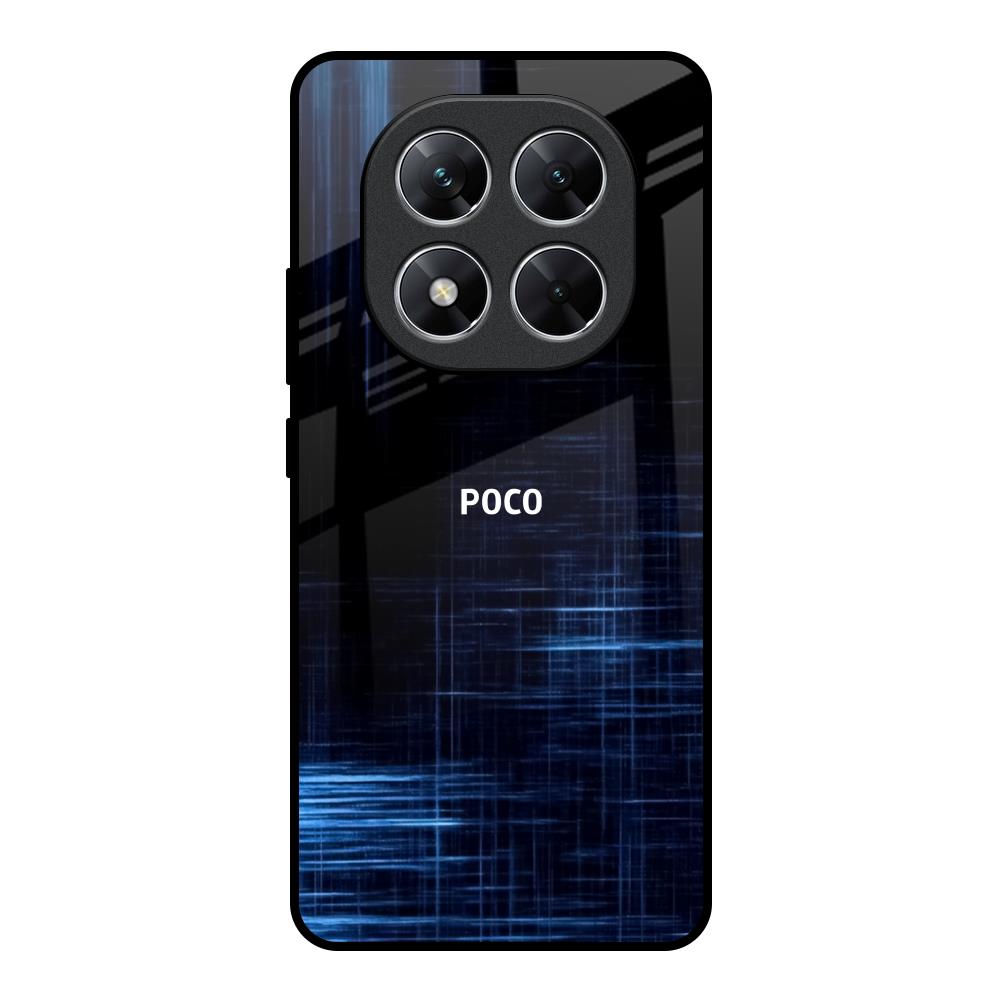 Blue Scratch Poco X7 5G Glass Back Cover Online