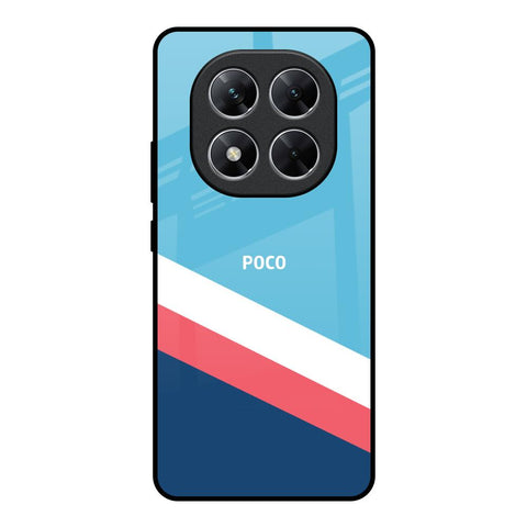 Pink & White Stripes Poco X7 5G Glass Back Cover Online