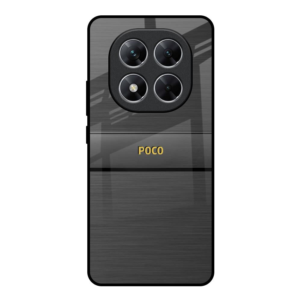 Grey Metallic Glass Poco X7 5G Glass Back Cover Online