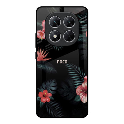 Tropical Art Flower Poco X7 5G Glass Back Cover Online