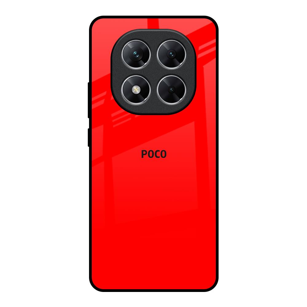 Blood Red Poco X7 5G Glass Back Cover Online