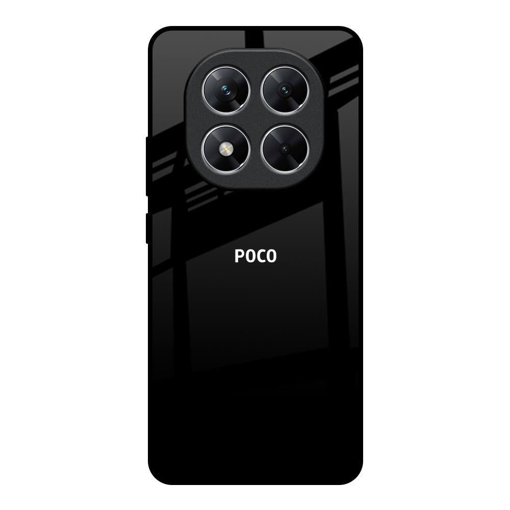 Jet Black Poco X7 5G Glass Back Cover Online