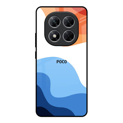 Wavy Color Pattern Poco X7 5G Glass Back Cover Online