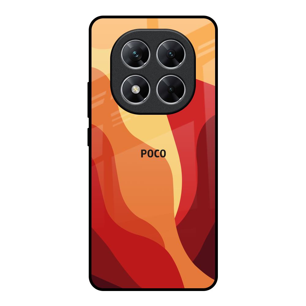 Magma Color Pattern Poco X7 5G Glass Back Cover Online